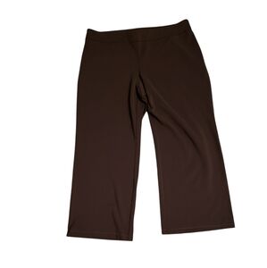 Lane Bryant Brown No Wrinkle Wide-Leg Pants Average 18 20